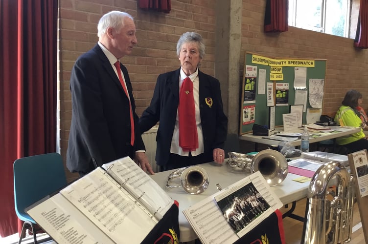 Right: Tony Edwards & Jenny Gould, Mendip Brass Band.