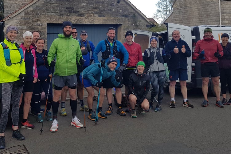 Runners came from all different running groups to support the team, day and night.