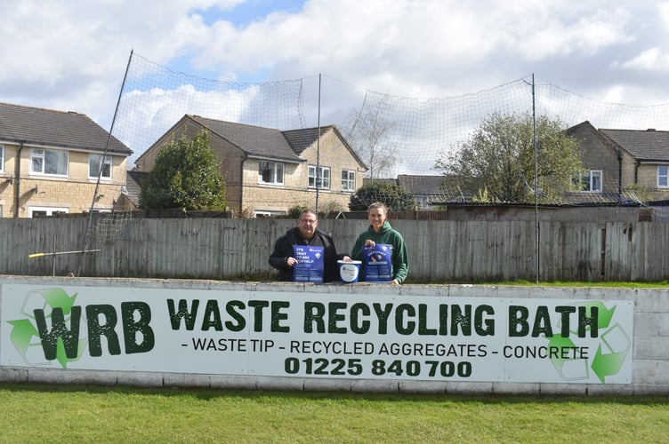 Odd Down Treasurer, Ian Humphries and Olivia Ridings from Waste Recycling Bath.