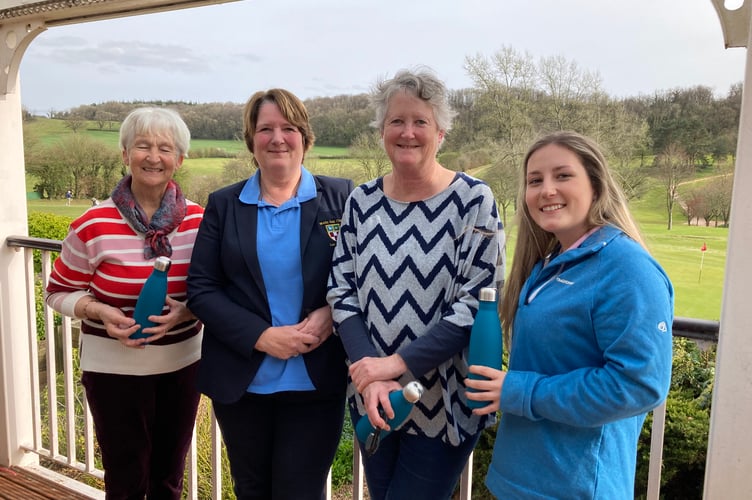 Ladies' Spring Meeting winners Janice White, Erica Klim and Emily Draper pictured here with the ladies captain Katrina Foote