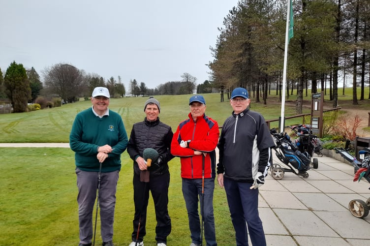 Seniors’ Captain, Steve Davis, second left, at his Drive In event.