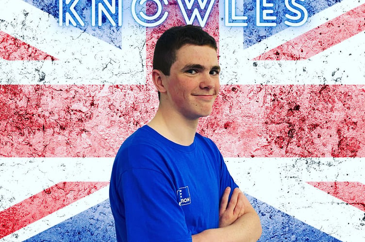 David Knowles has become to first male junior to represent Great Britain. 