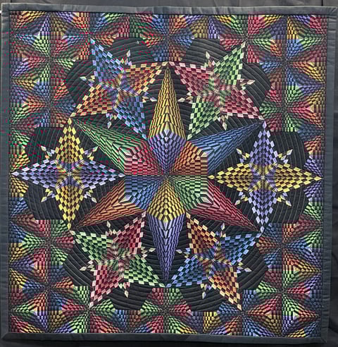 Peter Hayward’s quilt won the Vistors’ Choice Award at the most prestigious annual quilt show in the world, held in Houston, Texas. 