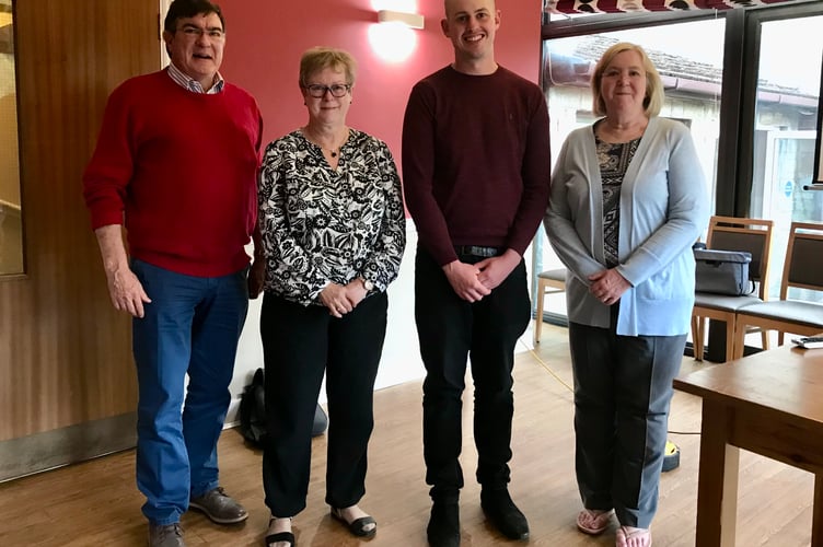 Nick Candy, Rotary President; Mandy Dando, Rotarian; Alex Davis, Community Trust, Debby Huxham, Rotarian.