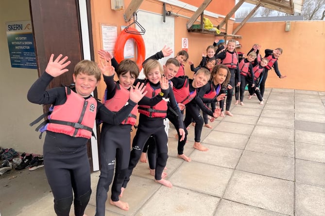 St Julian’s School pupils visited a residential trip. 