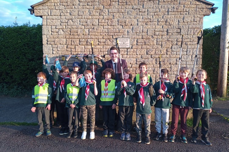 Second Paulton Scout Group with Paulton Ward Councillor, Grant Johnson. 