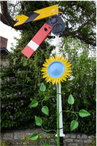 Martin Feeney’s creation of a sunflower to show Royal British Legion, Midsomer Norton and Radstock’s Branch support for Ukraine.