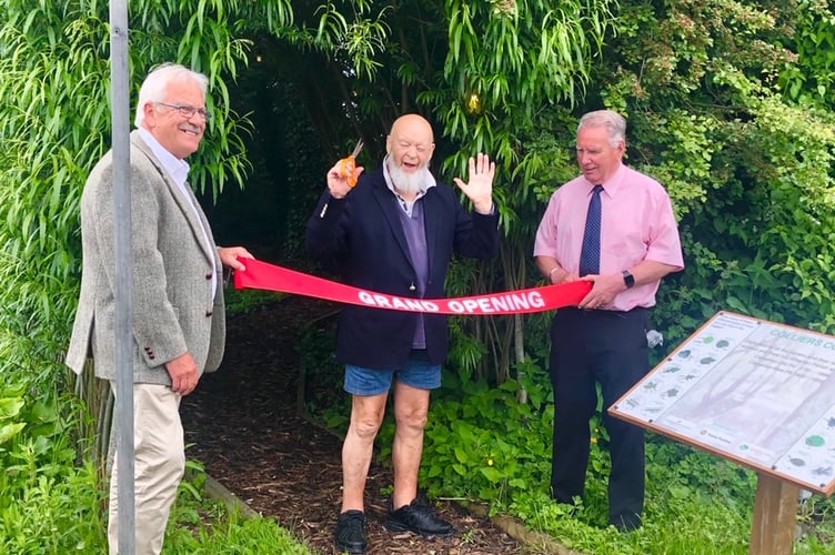 Above: Michael Eavis joined ex-miners in the  unveling of ‘Colliers Copse’ nature reserve. 