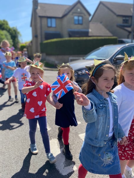 Farrington Gurney Primary School held a fete and paraded through the village. 