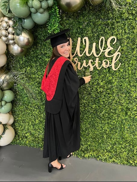 Tianna Sampson from Thatcher and Hallam has graduated from Law.