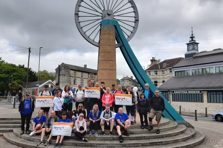 The volunteers met at Radstock Miners’ Wheel before starting off their eight mile walk to Bath Abbey, raising an incredible £1,025 to help those suffering with Motor Neurone Disease and in memory of Marie Preston. 