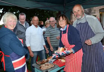 Kilmersdon lit up the skies with celebratory lighting of the Beacon