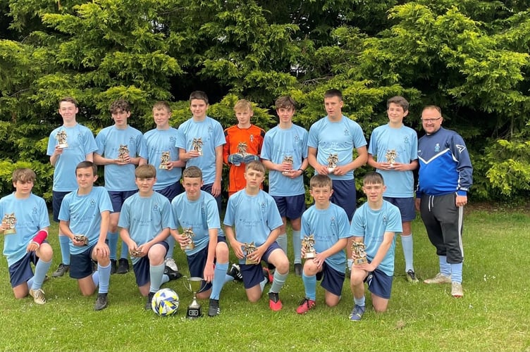 Timsbury Football Club U14’s win the league. 