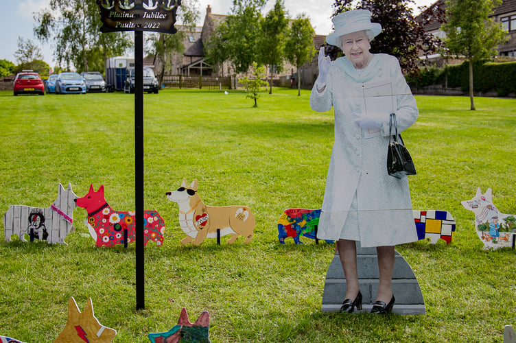 Paulton Party in the Park displayed Corgi artwork completed by the residents of Paulton.
