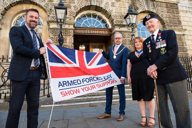 Signal Squadron; the Royal British Legion; the Chair of the Council, Councillor Shaun Stephenson-McGall; the Deputy Mayor of Bath, Councillor Michelle O’Doherty and Council Leader, Councillor Kevin Guy.