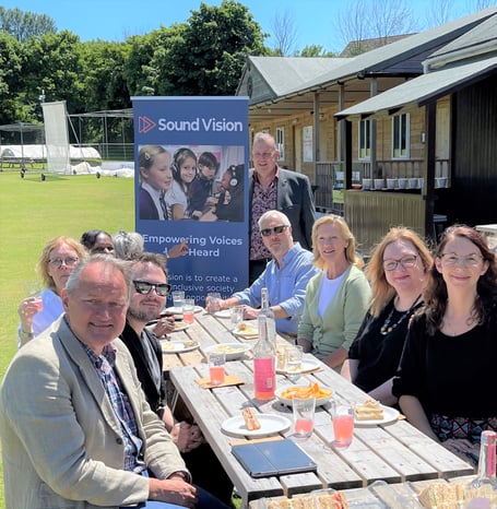 Midsomer Norton’s Cricket Club hosted a team meeting for local based charity Sound Vision.