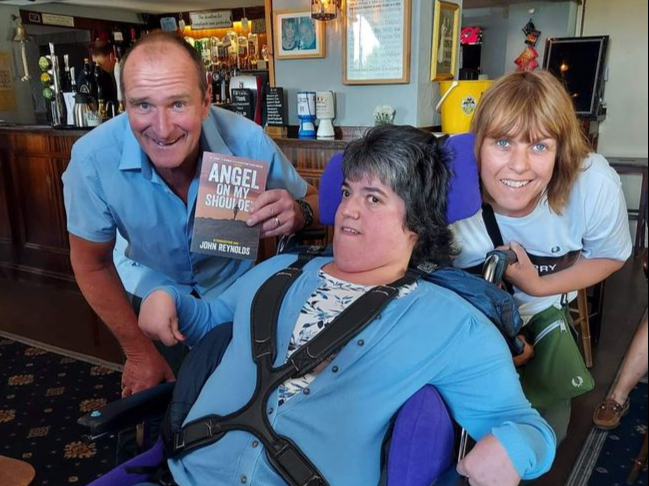 John Reynolds signed copies of his book, Angel on my Shoulder, at the White Post Inn, last weekend.