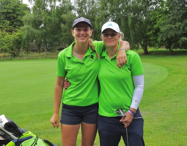 Club Ladies Captain Elect Aimee Sawyer and 16-year-old Ellen Reakes.