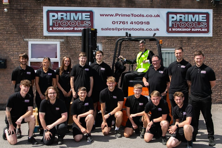 Photo: Nigel Coles Photography
Jacob Rees-Mogg was photographed on a forklift with employees from PrimeTools Ltd in Midsomer Norton as he spoke to them about government contract opportunities for small businesses.
