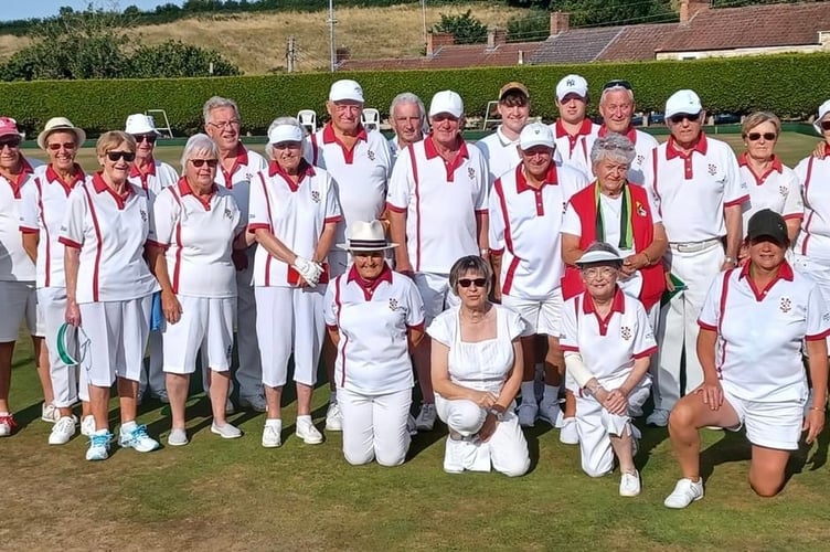 The bowls team enjoying the summer sunshine.