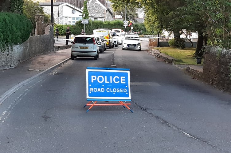 The road in Radstock was closed on Sunday evening due to a serious incident behind the library.