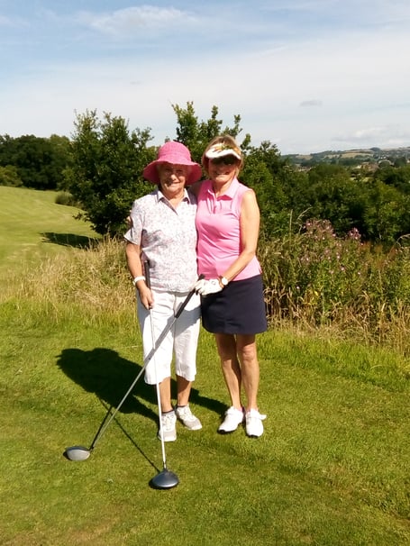 The ladies gear up for their golfing session