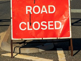 Temporary road closure in Chew Magna 