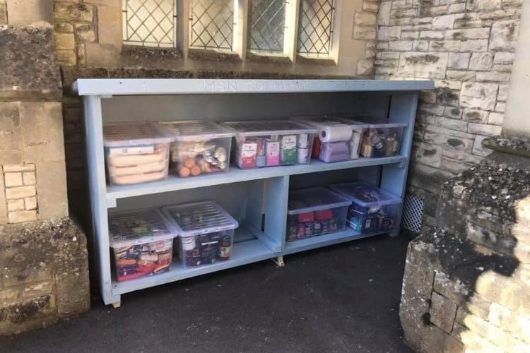 Residents can help themselves to food from the Midsomer
Norton Methodist Church Pantry.