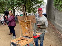 Bath painter travels to London to capture streets in mourning