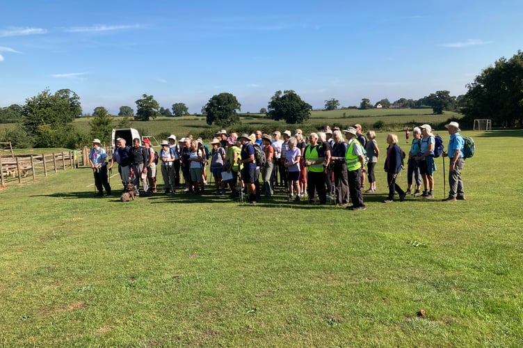 A group of walkers joining in on Mendip Ramblers’ Walking Festival.