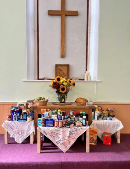 Peasedown Methodist Church raised £210 for All We Can.