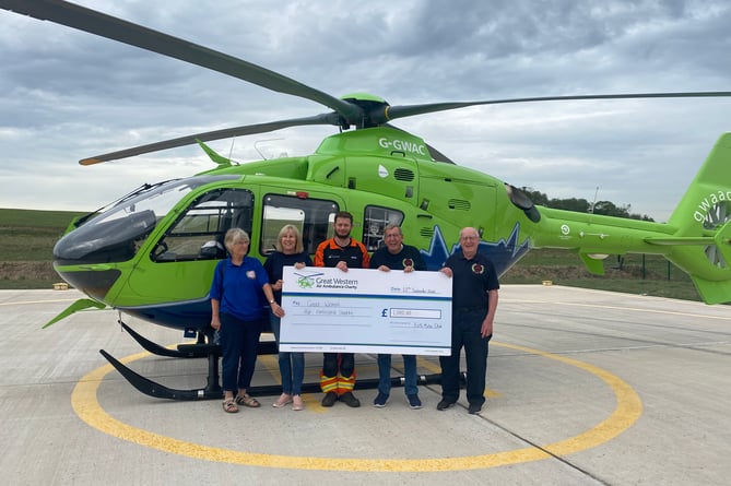 Cath Dyer, Diane Whittock, Mark Kinsella (GWAAC Specialist Paramedic in Critical Care), Dave Whittock (Chairman), Keith Wilson.