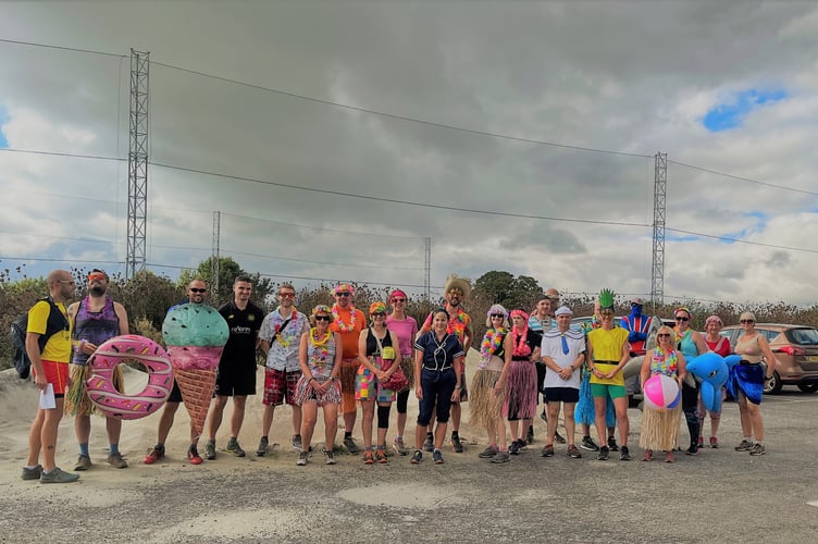 Somer AC Runners ready for their ten mile run. 