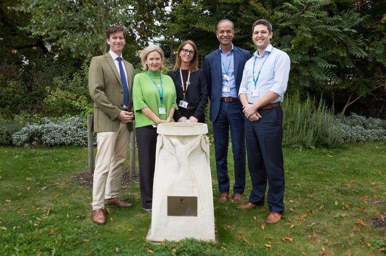 Dr William Tillett (Consultant, RNHRD), Celia Mead (Executive Director, BIRD), Cara Charles-Barks (CEO RUH, Bath), Professor Raj Sengupta (Consultant, RNHRD) and Dr Andrew Allard (Consultant, RNHRD).