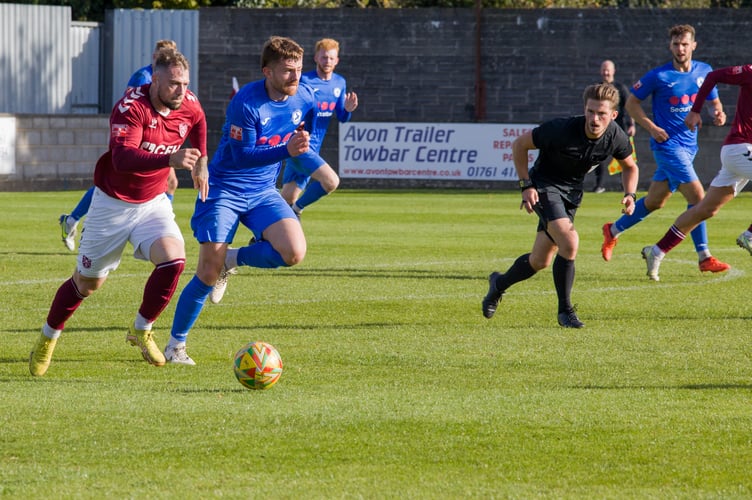 Paulton Rovers lose out to Larkhall Athletic.