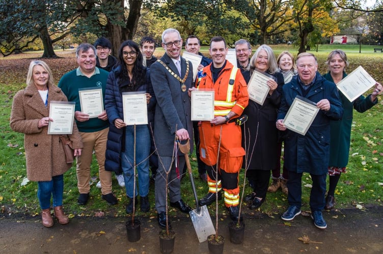 Kathleen Still, Age UK; John Harvey, Mentoring Plus; two representatives from University of Bath’s Students Union Nightline; Will Lakey, Young Person of the Year; Cllr Shaun Stephenson-McGall; Justin Ricards, Swallow; Dr Mark Tehan, Bravo Medics; David Musgrave, Oasis Pantry; Penny McKissock, Southside Family Project; Kim Brooks, The Community Farm; Cllr Steve Plumley, Midsomer Norton Town Council; Tracey Pike, Youth Connect SW.