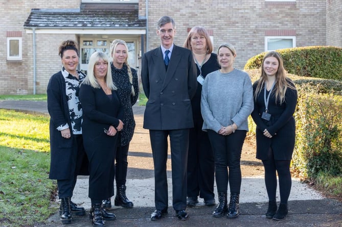 Jacob Rees-Mogg met colleagues from Curo’s sheltered housing services.

