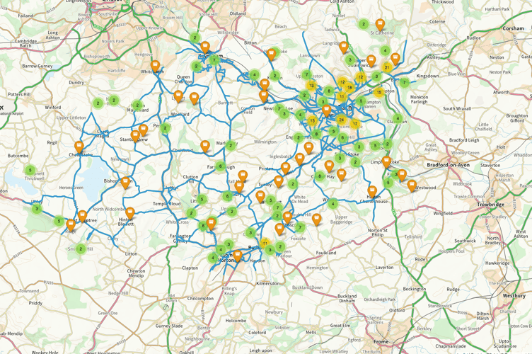 B&NES Council have released a map of their gritting route. 