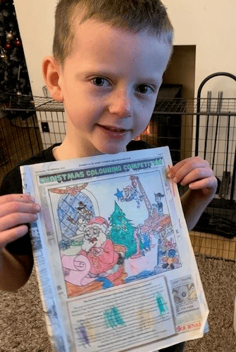 Well done to Jake Smith who grabbed second place with his lovely colouring in!