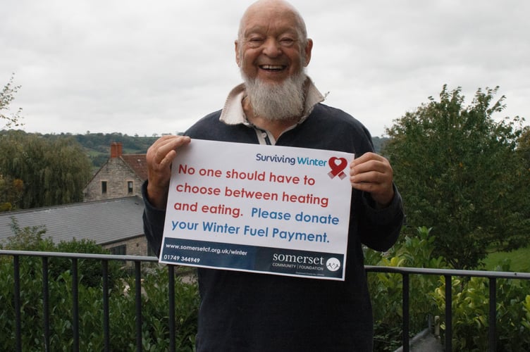 Michael Eavis promoting Somerset Community Foundation's Surviving Winter appeal.