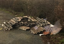 Anger as corrugated asbestos sheets dumped on Haydon Hill