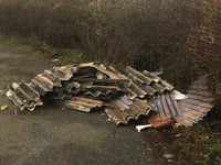 Anger as corrugated asbestos sheets dumped on Haydon Hill