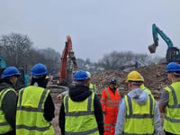 Somer Valley: Bath College  students visit Radco demolition site