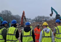 Somer Valley: Bath College  students visit Radco demolition site