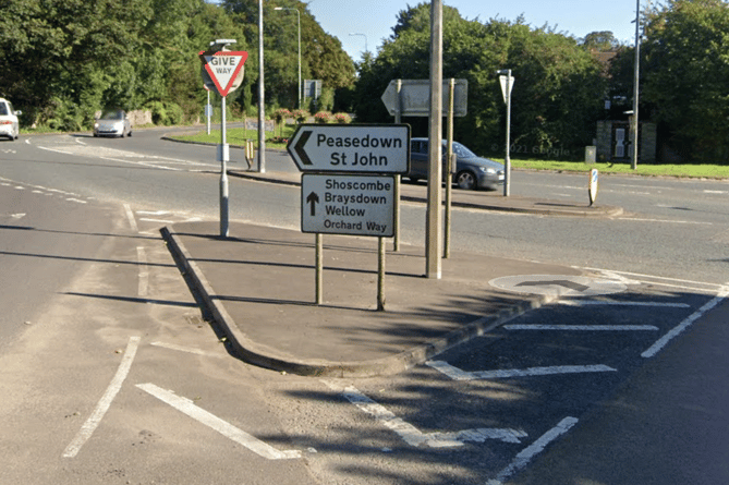 Peasedown St John sign. 