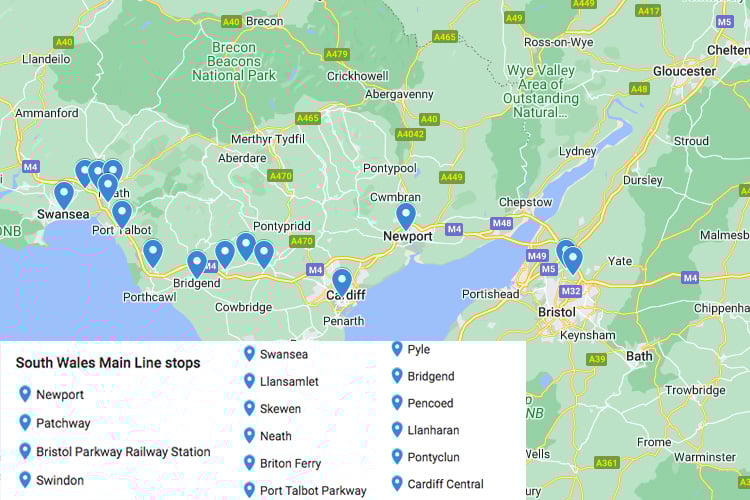 South Wales train line
