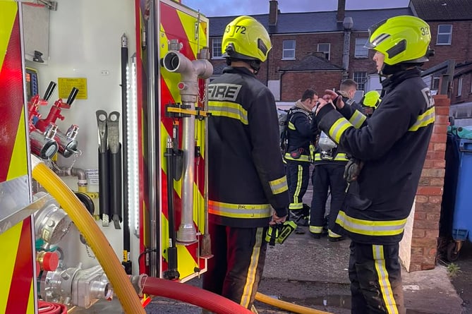 Firefighters from Wellington attended the blaze in Taunton