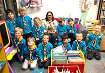Beaver Scouts at Radstock Library 