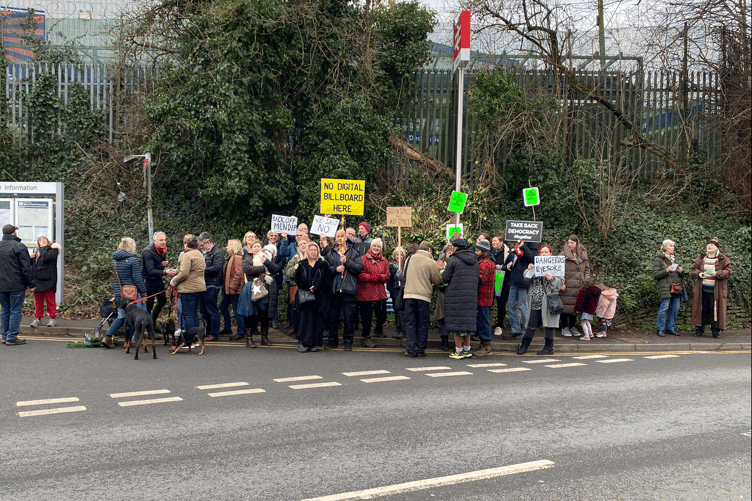 Portway Frome Digital Billboard protest