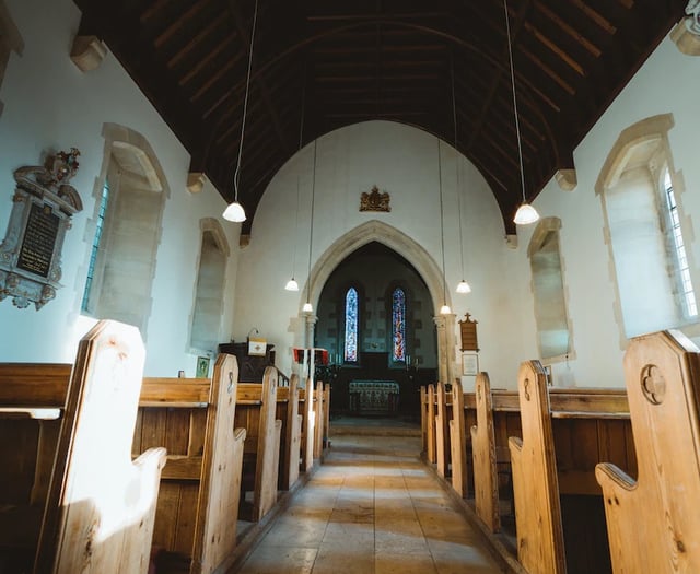 Norton Down get ready for Palm Sunday worship and Communion